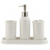 Zestaw ceramiczny akcesoriów łazienkowych CLEAR