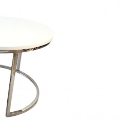 Detale stolika ALDO z białym blatem MDF